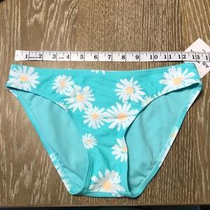 Arizona NWT Bikini Bottoms blue with daisies Small